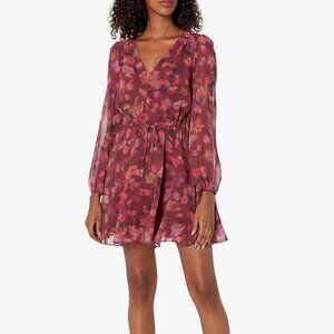 NWT BB Dakota by Steve Madden Burgundy Floral Kara Mini Dress, Size Small